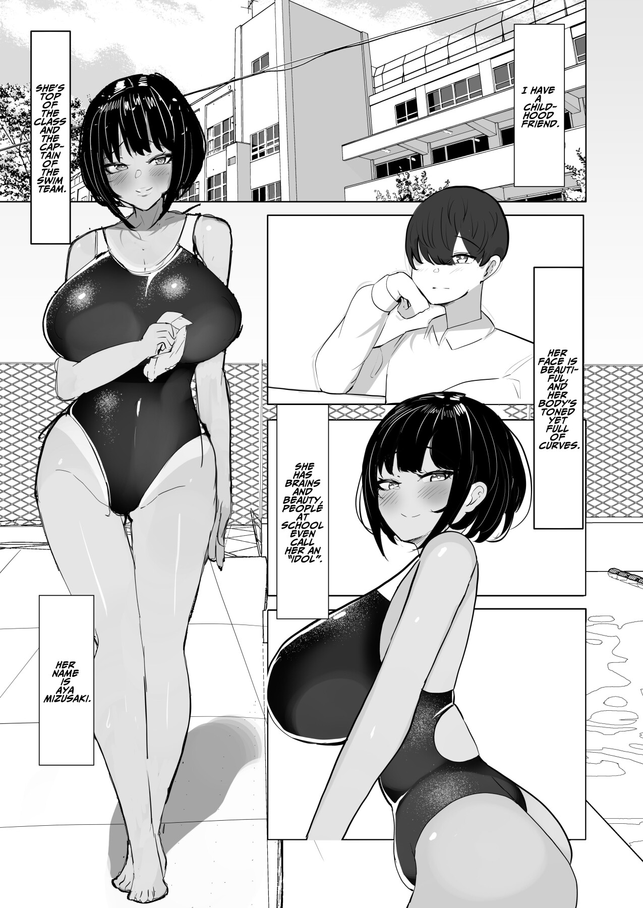 Hentai Manga Comic-My Boyish Longtime Friend Who Is The Swimming Club Captain Is Addicted To My Dick-Read-2